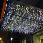 600 LM Waterproof Solar Powered String Lights 5V 500 Warm White Icicle Lights