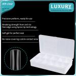 500pcs Long Ballerina Square Shape Press On Nails Half Cover Fake Nail For Women