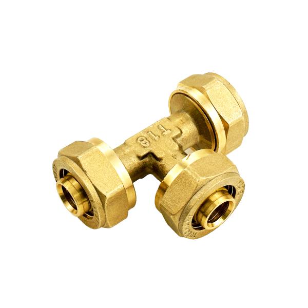 Machine Forged Pex Pipe Compression Fittings In Yellow Brass Or Nickel Plated