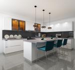 Home Indoor Designs Sintered Stone for pantry appliance Kitchen Cabinet Door