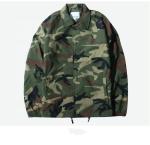 New Plus Size Coach Blue Camo Jacket , Twill Coach Jacket Eco Friendly