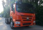 Red 6x4 41T Truck Tractor Head 420Hp Howo N7 Tractor Left Hand