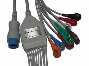China Mindray EKG Machine Cable One Piece 12 Feet With 10kΩ Resistance factory