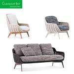 Modern Outdoor Furniture Luxury Lounge Sofa Woven Rope Furniture With Cushion