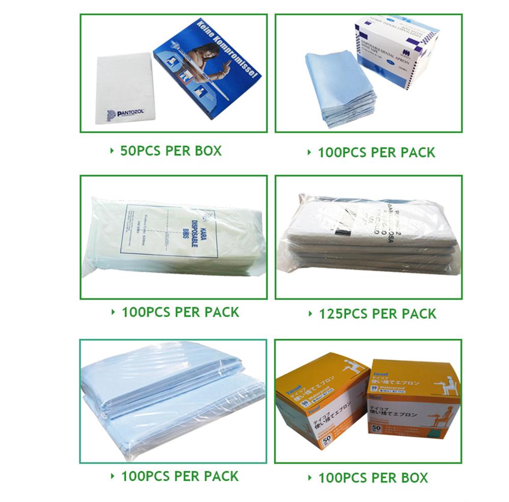China factory cheap price for the Medical Disposable Waterproof Paper Aprons