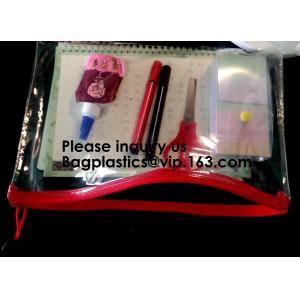 China Waterproof Zippered File Bag PVC Mesh Organizer Storage Bag Durable File Bag for Office Stationery and Travel, bagease factory