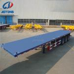 3 Axle Flatbed Trailer in /FUWA Axle 20FT 40 Ft Trailer Chassis /12500*2500*1520