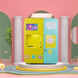 China Double Nozzle Floss Smart Candy Floss Machine Fully Automatic Vending factory