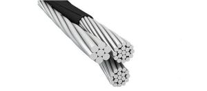 China ISO14001 Aerial Bundle Cable LSOH Sheath Triplex Overhead Service Drop Cable factory