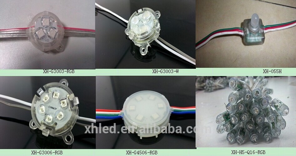 DC 12V 3 pcs SMD 5050 Diffused RGB LED Pixel , led dot lights Addressable RGB LED Strip 30mm led pixel point light