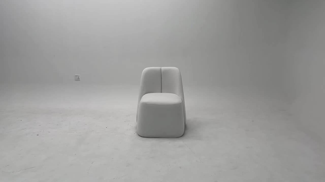 Minimalist 5 Star Hotel Lobby Furniture Velvet Single Lazy Sofa Chair