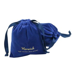 China Royal Blue 8x10cm Suede Jewelry Pouch , SGS Organza Drawstring Gift Bags factory