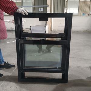 China 3.54inch Thermal Break Aluminum Double Hung Window With Tilt Window Black factory