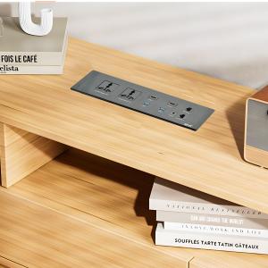 Desktop Embedded Multifunctional Power Socket Universal Plug Options with Dual
