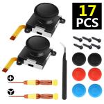 34 in 1 Replacement Thumb Stick Repair Kit for Nintendo Switch 3D Joystick