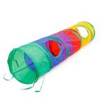 Pet Cat Tunnel Cat Rainbow Three-Way Interactive Cat Toy Drill Bucket Folding