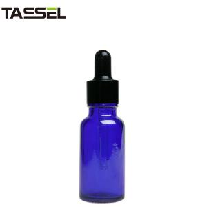 China Blue 93.6mm Essential Oil Glass Bottles Frost Blue Glass Dropper Bottles factory
