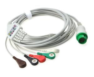 China Biocare IM12 5 Lead Ecg Cable Leadwires Snap AHA Easy To Clean And Repair factory