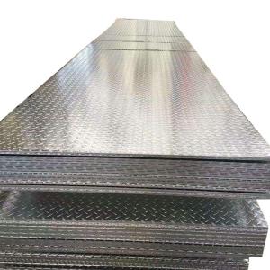 China Galvanized Surface Treatment A36 Checkered Carbon Steel Plate 1500mm Width and 2-8mm Thickness for Metal Roofing factory
