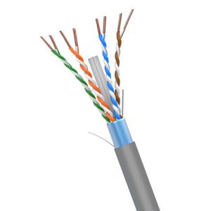 China Cat6 FTP Gray 1000FT LSZH Network Cable 23AWG 250MHz Copper Conductor factory