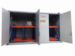 China Outdoor Hazmat Storage Building, Non-Combustible, Container for drums and IBCs dangerous substance factory