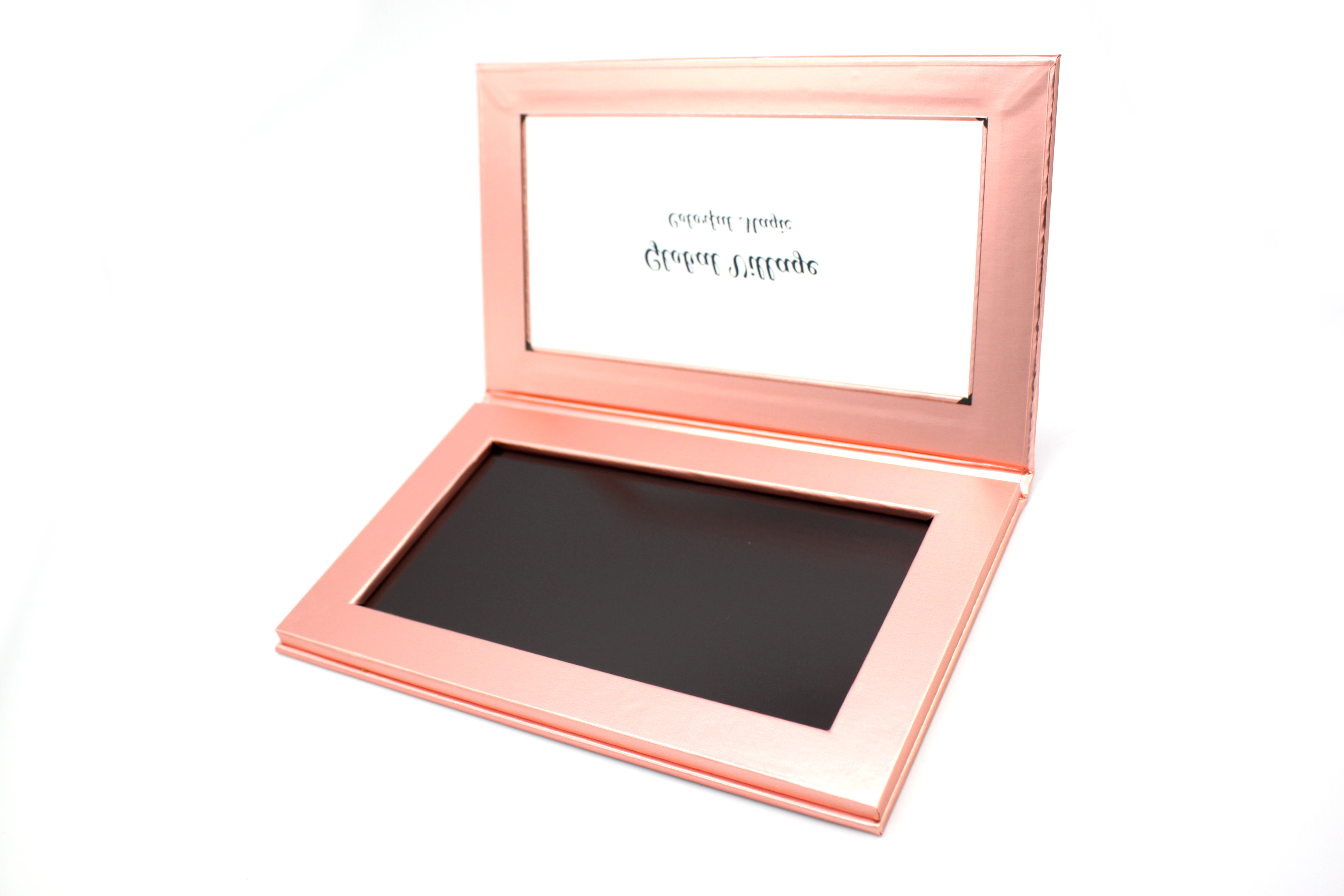 10 Pans 36mm Empty Make Up Palette Rose Golden Metalized Paper