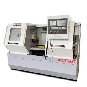 China 380v 2 Axis CNC Turning Centre Flat Bed GSK Controller Cnc Lathe Ck 6140 For Metal on sale