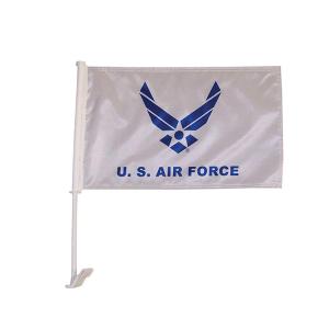 China 100% Polyester Car Air Force Flag Screen Printed Double Stitch Clean Cut Finishing factory
