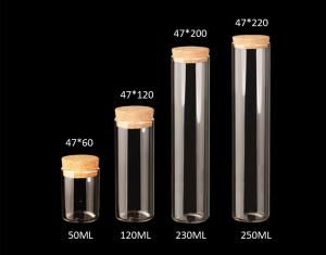 China 47mm Hot Sale Glass Jars Bottles with Cork lid, for Jewelry, Party Favors, DIY, Projects, Decoration factory