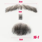 100% Human Hair Handmade Fake Mustache Beard for Entertainment/Drama/Life