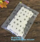 EVA clothing bags plastic slider zipper case, Custom printed side guesset foil