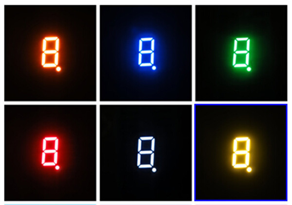 20mA 2.3 Inch Seven Segment Display , Single Digit 7 Seg LED Display
