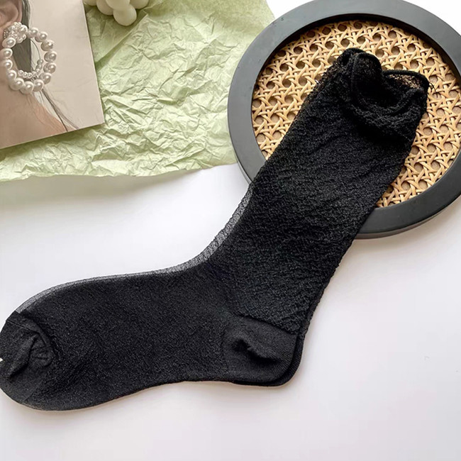 Ladies' Fashion Shiny Gold Silver metallic Yarn Socks Trendy Glittery Slouch Socks