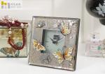 Popular Creative Glass Table Clock , Art Deco Glass Clock OEM / ODM Available