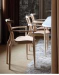 Italian Style Minimalist Hotel Restaurant Furniture Genuine Leather Solid Wood