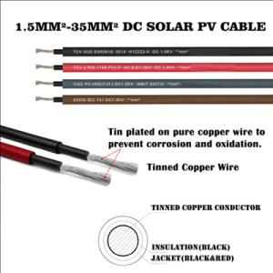 Roll Packaging Solar Direct Current Cable With Copper Conductor