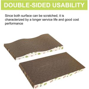 Premium Corrugated Cat Scratching Board with Catnip Indoor Cat Furniture Durable