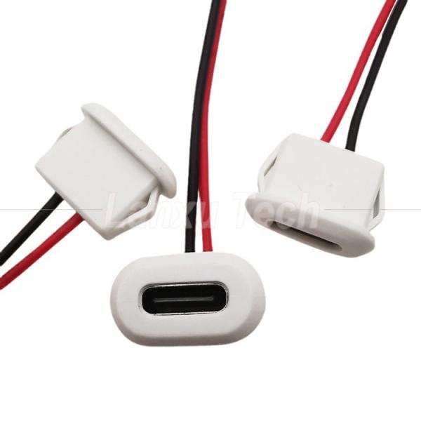 Waterproof USB Type C 2 Pin Female Socket Wire Cable for Lamp Vehicles