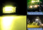 72W Three Row Amber LED Light Bar Adjustable Mounts Flood Wide Beam