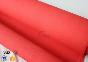 China 0.45Mm 530GSM Fiberglass Cloth Roll Red Acrylic Coated For Welding Blanket on sale