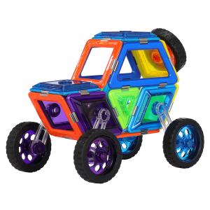 China Jeep Shapes Magnetic Building Blocks With Wheels Magnetic Tiles Accessories factory
