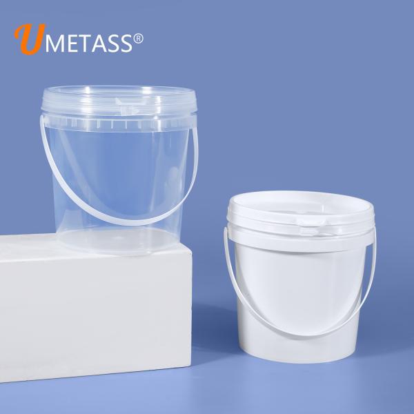 Transparent 1L Food Grade Square Plastic Container Bucket with Seal Lid Sample
