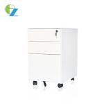 Steel 3 Drawer Office 10mm Mobile Pedestal File Cabinet