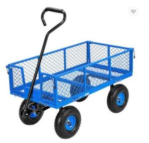 China 17KG Capacity Heavy Duty Mesh Metal Garden Trolley For Outdoor factory