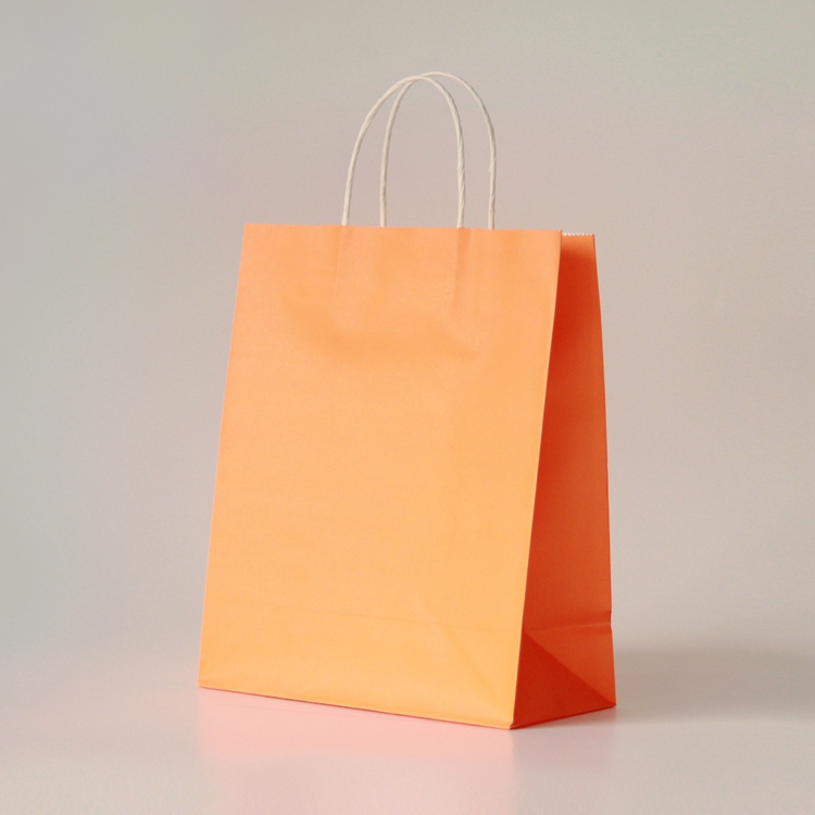 Retail Multi Colored Kraft Paper Shopping Bags with Folding Style and Custom Pattern