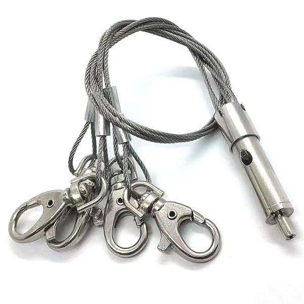 China Adjustable Flower Pot Hanging Kit Three Legs Plant Pot Wire Suspension Kit factory