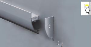 China Extrusion LED Aluminium Profile 2000mmX17.3mmX42mm For Flexible LED Strips factory