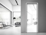 Aluminum Frame glossy black front door,black lacquer door for bedroom