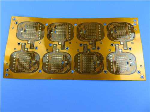 China Double Layer Flexible PCB Built On Polyimide with Immersion Gold and Yellow Coverlay for Tracking Device on sale China Double Layer Flexible PCB Built On Polyimide with Immersion Gold and Yellow Coverlay for Tracking Device on sale