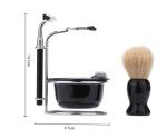 Custom Men Hair Whisker Brush Metal Stand Razor Holder Barber Beard Brush